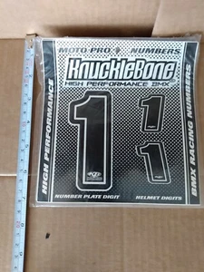 NOS KNUCKLEBONE BMX RENNNUMMER ""1" KENNZEICHENNUMMER UND HELM MOTOCROSS - Bild 1 von 1