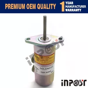 110-6465 24V Diesel Shutoff Solenoid For Caterpillar 3204 3406C 7N9504 6T-4122 - Foto 1 di 6