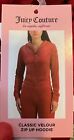 NWT Juicy Couture Velour Track Suit Size Large Coco Red 2 Piece Full Zip