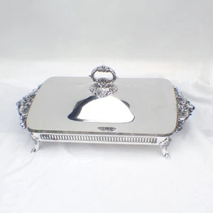 Baroque Buffet Server Casserole Dish Wallace 226 Silverplate - Picture 1 of 6