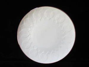 Juego de 6 platos de ensalada Rosenthal China LOTUS BLANCO borde platino 7,5 - Imagen 1 de 3