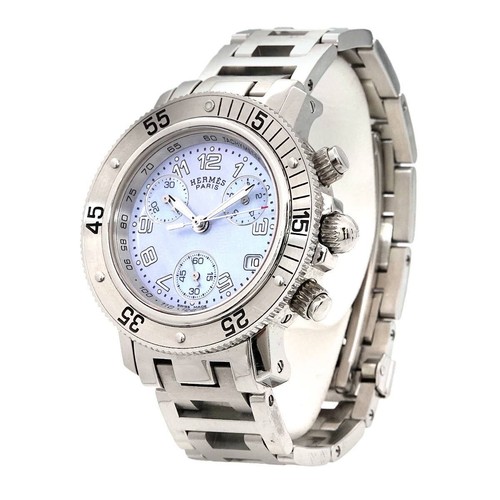HERMÈS OROLOGIO DA POLSO HERMES CL2 310 CLIPPER DIVER CRONOGRAFO VINTAGE DONNA DATA QUARZO