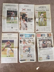 Boston Red Sox Win World Series Baseball Curse 2004 Damon USA Today Newspaper - Picture 1 of 9