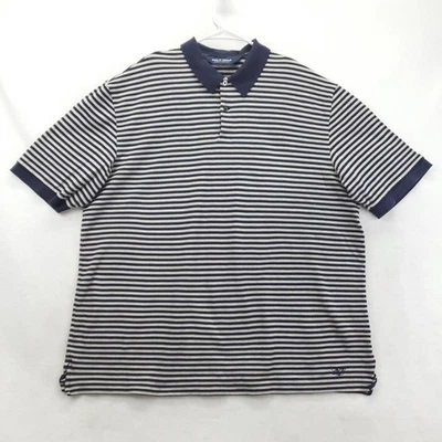 Polo Golf Ralph Lauren Polo Para Hombres XL Azul Marino Blanco Rayas Algodón Pima Foto 1 de 4