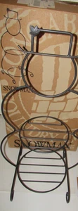Longaberger Large Snowman Wrought Iron Basket Stand 32" With Box - Picture 1 of 2