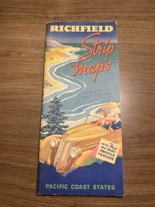 1937 Richfield Strip Road Maps: Pacific Coast States USED - Picture 1 of 2