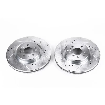 PowerStop Evolution Drilled Slotted Rotors Pair Front For Mercedes-Benz ML500 - Image 1 of 3