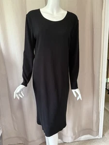 Misook schwarzes Langarm Kleid Gr. M TOP - Bild 1 von 5