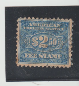 US Scott #RK36 Used $2.50 Blue Consular Fee Stamp Hand CXL Perf 11 - Picture 1 of 1