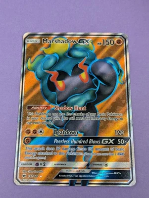 Marshadow GX - 137/147 - Ultra Rare Holo Burning Shadows Pokemon Card - NM - Image 1 of 3