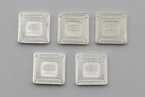 (5) Barra cuadrada de plata fina Geiger Edelmetalle 1 gramo .999 - #269 - Imagen 1 de 5