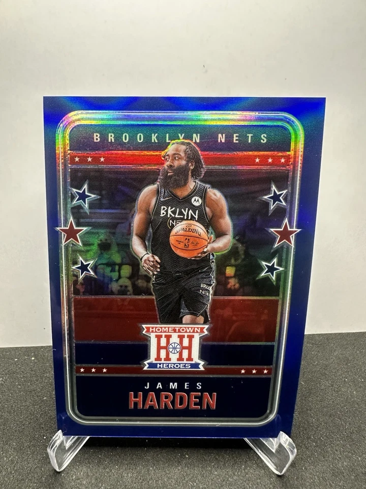 James Harden 2020-21 Panini Chronicles Hometown Heroes #564 Blue Prizm #/99 - Image 1 of 2