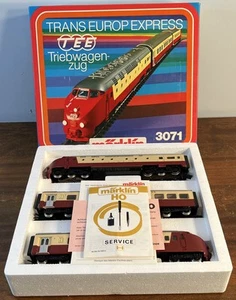 Märklin HO Scale Set 3071 Trans Europe Express Triebwagenzug mit Karton Vintage - Bild 1 von 14