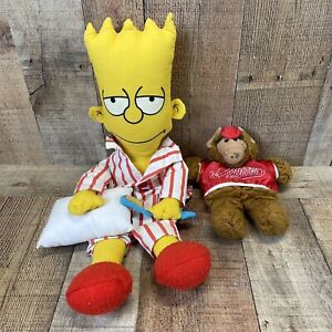 The Simpsons Bart Simpson Dan Dee Plush Large Doll Toy Vintage Groening 1990 23”