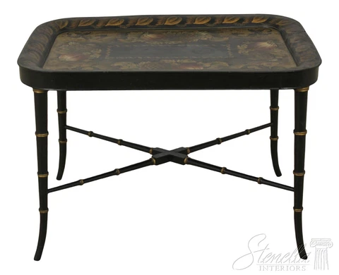F57174EC: Toleware Tray Top Bamboo Form Coffee Table Cover