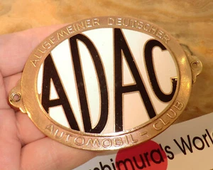 PLAKETTE vintage ADAC Mitgliedsplakette OVAL 1950 mit Laschen AUTOMOBIL CLUB A31 - Picture 1 of 6