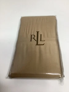 Vintage Ralph Lauren King Kissenbezüge 500 Fadenzahl Camel Set Paar Neu mit Etikett Neu - Bild 1 von 2