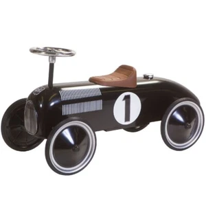 Goki Ride On Race Car Classic Style Outdoor Garden Childrens Kids Toy Black Xmas - Picture 1 of 2