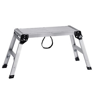 VEVOR Aluminiowa ławka Platforma robocza o wysokości 52cm Drabina składana 150kg Drabina