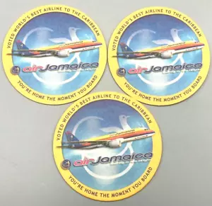 Set of 9 "I Love My Air Jamaica" 4” Paperboard Coasters Travel Airline - Picture 1 of 8