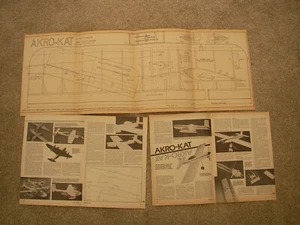 Aeromodeller Plans of the Akro-Kat 32" span CL stunt trainer model - Picture 1 of 2