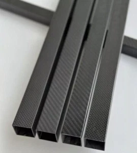 1PC 3K plain weave Full Carbon Fiber Square Tube 10X10mm(OD)X8(ID) X 500mm (L) - Picture 1 of 6