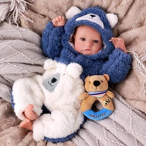 Reborn Baby Puppen Silikon Ganzkörper 20 Zoll Wasserdicht Realistisch Neugeborenes Baby - Bild 1 von 8