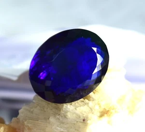 Zaffiro Naturale Sfaccettato Colore Blu 58,70 Ct Zaffiro Lungo Ovale Grande - Foto 1 di 9