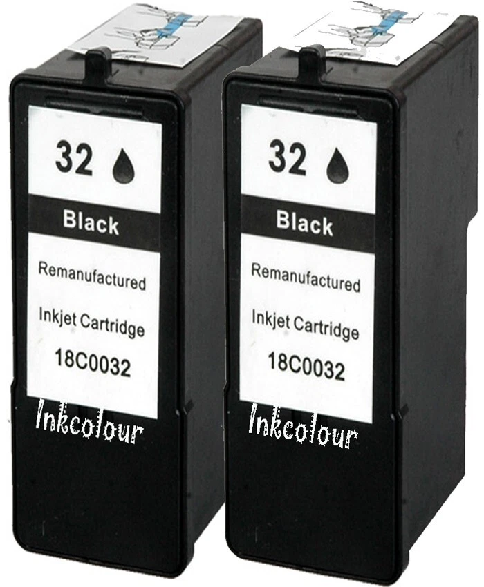 2 Lexmark 32 Replaces For X3330 X3350 X5200 X5210 X5250 X5260 Ink Cartridges - Image 1 of 1