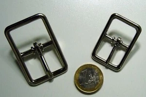 2 hebillas dobles, fundición a presión/niquelado, 1" aprox. 25 mm - Imagen 1 de 1