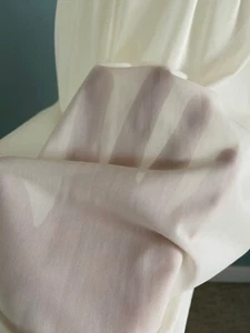 Trikot Nylon Negligee 60er Jahre seidig weiß Spitze Vintage Nachthemd Negligee Gr. 34 USA - Bild 1 von 9