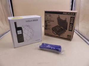 IRIDIUM 9555 SATELLITE PHONE W/ PELICAN 1200 CASE 9555N KIT BPKTN1901 IRID0115H - Picture 1 of 7
