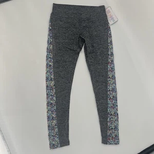 LuLaRoe Jordan Womens Medium Workout Leggings Gray With Multicolor Accents NEW - Picture 1 of 8