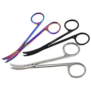3x North Bend Suture Stitch Scissors 4.5" One Hook Blade Stainless Steel CE - Picture 1 of 3