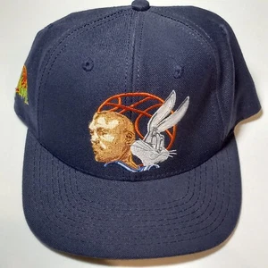 Vintage 90s 1996 Michael Jordan Bugs Bunny Space Jam Movie Promo Snapback Hat - Picture 1 of 10