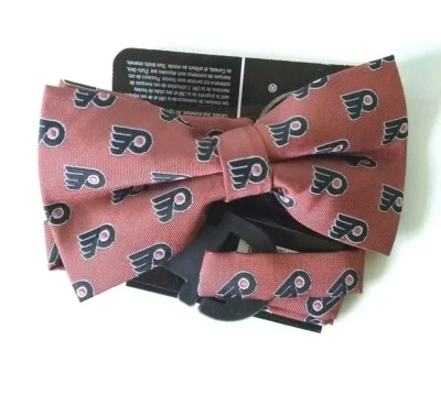Мужской регулируемый галстук-бабочка PHILADELPHIA FLYERS НХЛ хоккей спорт лицензированный  - Изображение 1 из 2