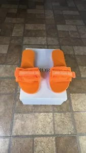 Dior Orange Evolution Camouflage Women’s Slides Size 39 MADE IN ITALY - Picture 1 of 21