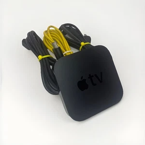 Apple TV 3rd Generation 8GB WiFi Media Streamer Black A1469 w/ HDMI & Ethernet - Picture 1 of 6