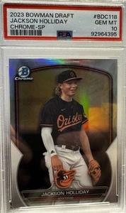 2023 Bowman Draft Jackson Holliday Chrome SP Variation #BDC-118 Orioles PSA 10 - Picture 1 of 3