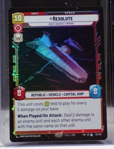 STAR WARS UNLIMITED TWI #151 RESOLUTE UNDER ANAKIN'S COMMAND FOIL LEGENDARY UNIT - Picture 1 of 2