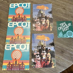 Vintage Disney Orlando Epcot Souvenir Lot Broschüren Tickets Karten Führer 1983 80er - Bild 1 von 2