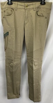 Pantalones militares de sarga V Cristina para mujer 8 con estrellas y cadenas de algodón spandex Foto 1 de 4