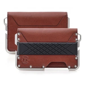 Men Minimalist, Whiskey Brown/Satin Silver (Bifold), M - Picture 1 of 6