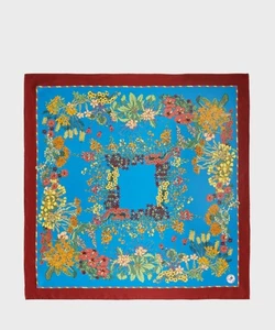 Mantero Archivio 59 Flowers Grand Slam Seidentuch, blau 0156F.0030G.0002 - Bild 1 von 3