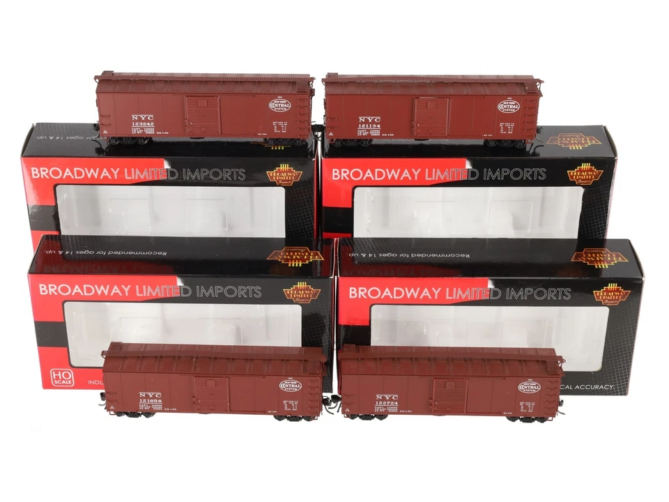 Broadway Limited 1752 HO NYC Specification 486 40' Steel Boxcar (Set of 4) EX - Image 1 of 4