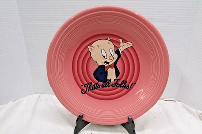 Plato de cena Fiesta Ware Looney Tunes Porky Pig Warner Bros 1994 10,5 Foto 1 de 4