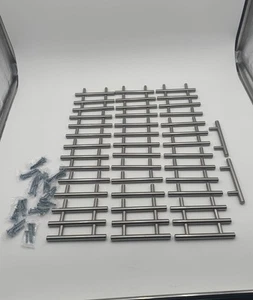 Stainless Steel Drawer Pulls Handles Lot Of 44 With Some Screws 3.5 Inches - Picture 1 of 10