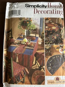 Simplicity Home Sewing Pattern 8350 Dining Table Accessories Uncut 1999 Vintage - Picture 1 of 3