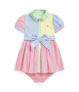 Polo Ralph Lauren Kids Striped Cotton Fun Shirtdress & Bloomer (Infant) - Picture 1 of 3