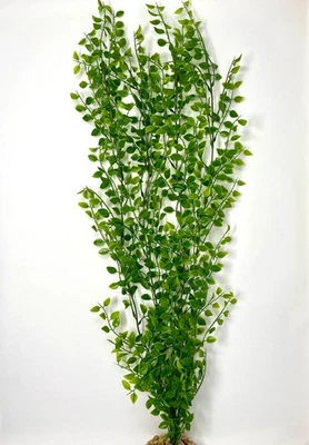 Planta de plástico de flujo suave de 4 tallos de hoja de guisante grande de 27", base de piedra, fo inferior Foto 1 de 4